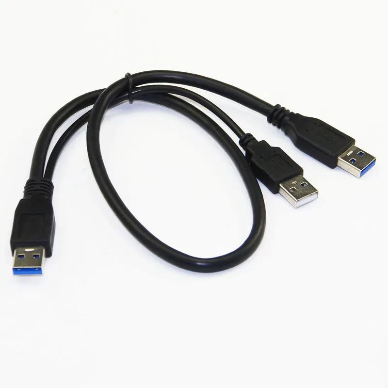 Bochara USB 3,0 тип A+ USB источник питания для USB 3,0 тип A Мужской USB 3,0 кабель для передачи данных из фольги+ Плетеный экранированный для HDD