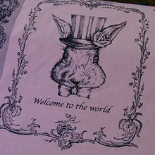 60 см* 110 см DIY Лоскутная ткань стеганая ткань льняная ткань джентльмен кролик японский импорт