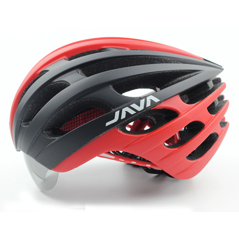 

JAVA MTB Road Bike Helmet With Goggles Eyewear Integrally Molded ESP + PC L 57-62cm Aero Bicycle Helmets& Glasses