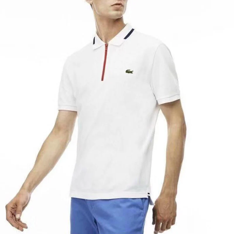 2019 summer running T-shirt men's cotton short-sleeved square collar loose ins mouth youth trend short-sleeved men