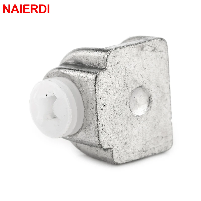 NED Half Round Glass Clamps Zinc Alloy Shelves Support Nickel Finish Corner Bracket Clips For 8mm Thick Furniture Hardware 4PCS glass shelf clamp holder,shelf support brackets