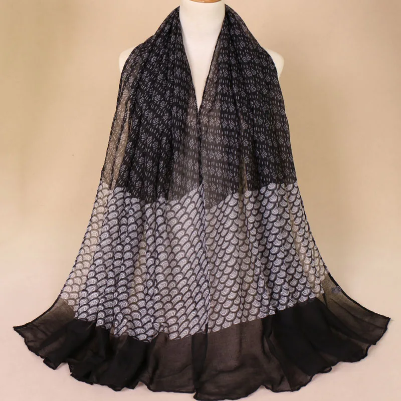 

2018 Autumn Winter Snake Floral Scarves For Women Shawls and Wraps Lady Print Soft Voile Pashmina Foulards Muslim Hijab 180*85Cm
