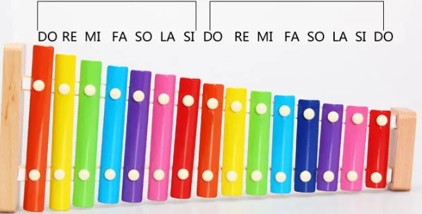 Brinquedos do Bebê Brinquedos de Treinamento Montessori Crianças Brinquedo Colorido Quinze Sons Bata Aprendizagem Preschool Educacional Juguets 7 Instrumento musical de brinquedo