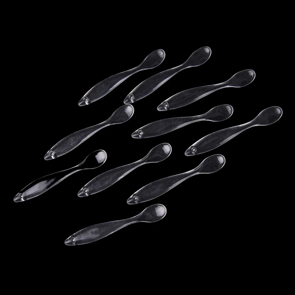 

10Pcs/lot Transparent Plastic Cosmetic Spatula DIY Masks Cream Face Beauty Makeup Tool Mask Spoon Facial Mask Stick