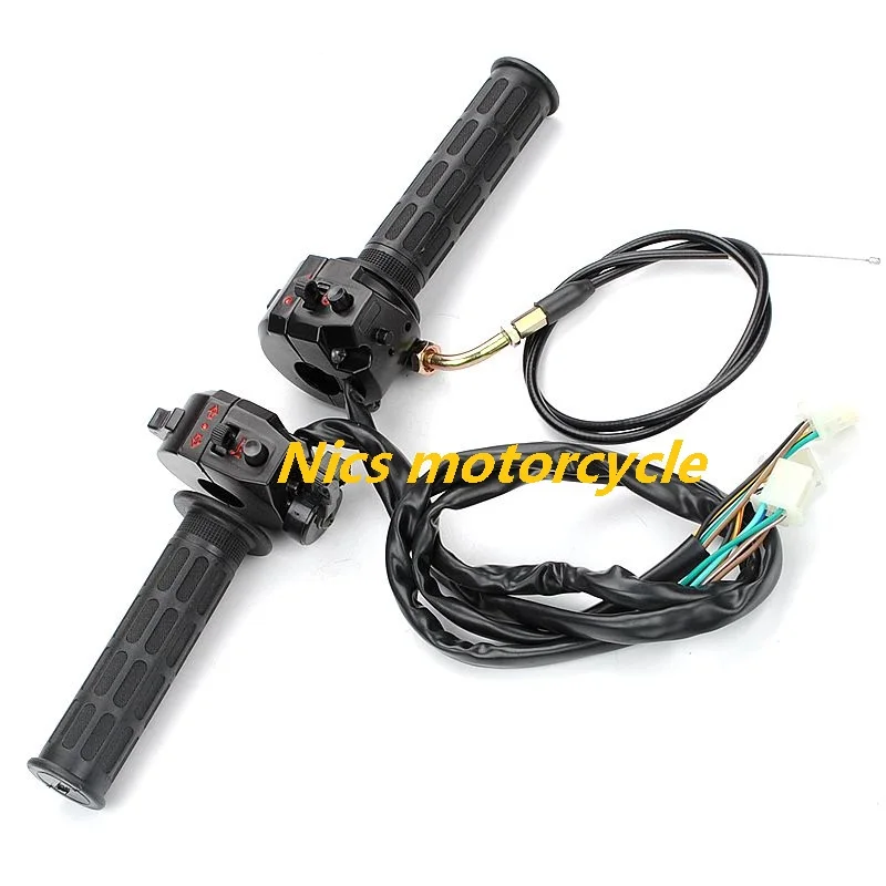 22 мм левый и правый комбинированный выключатель, выключатель для света+ ручка+ комбинированная линия ATV Внедорожные мотоциклетные переключатели