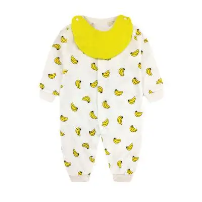 Коллекция года, осенне-зимняя одежда для маленьких мальчиков и девочек детский комбинезон из чистого хлопка с длинными рукавами и круглым вырезом, детская одежда - Цвет: yellow