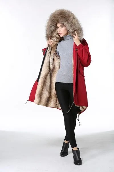 Red parka womens coat Clearance