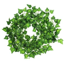 24 пачки, сделай сам, искусственные листья плюща, зеленые подвесные гирлянды для свадебной вечеринки, украшения стены сада(79 дюймов каждый