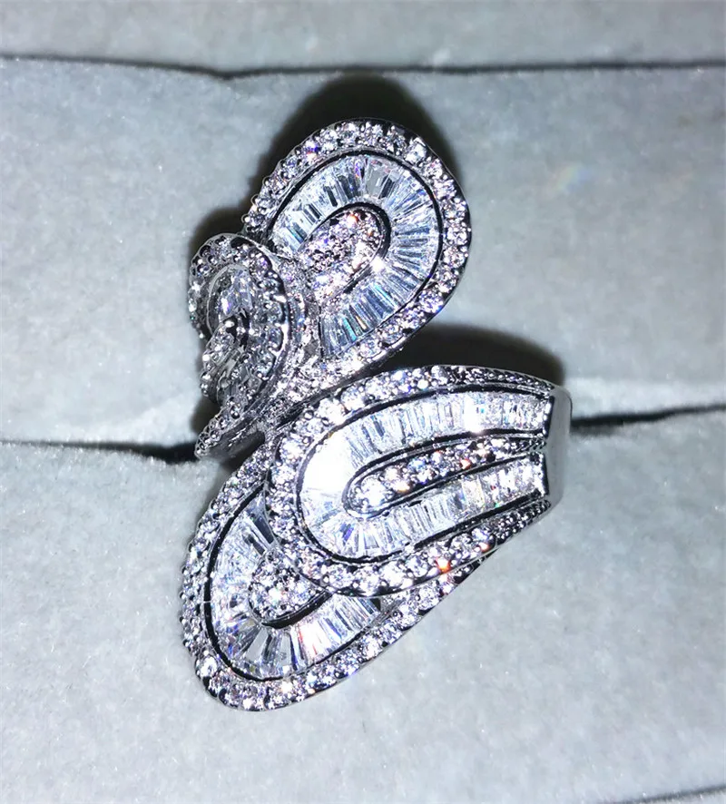 Handmade Cross Flower Jewelry 925 Sterling Silver ring Sona 5A zircon Stone Engagement Wedding Band Ring for women men Gift Fashion Jewelry