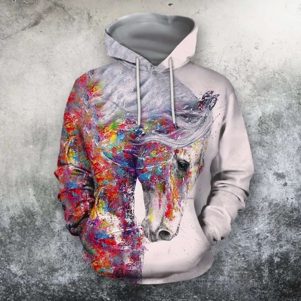 New 3D sweatshirt Hoodies Men Horse Colorful 3D Print Long Sleeve Fashion Hipster women Hoodied Streetwear Pullovers Top MA001 New 3D sweatshirt Hoodies Men Horse Colorful 3D Print Long Sleeve Fashion Hipster women Hoodied Streetwear Pullovers Top MA001