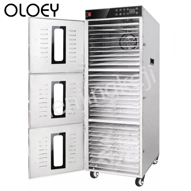 

Food Dehydration Dryer Fruit And Vegetable Dryer High Capacity Stainless Steel Three Open Doors Touch Screen Temperature Control