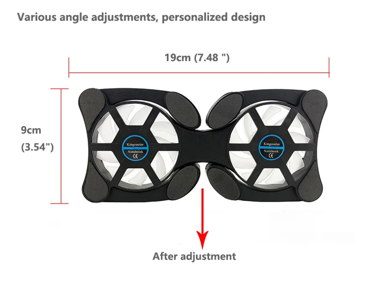 Осьминог ноутбук кулер Складной вентилятор охлаждения USB тихий радиатор с 2 вентиляторами для 7 до 15 дюймов ноутбук универсальный портативный