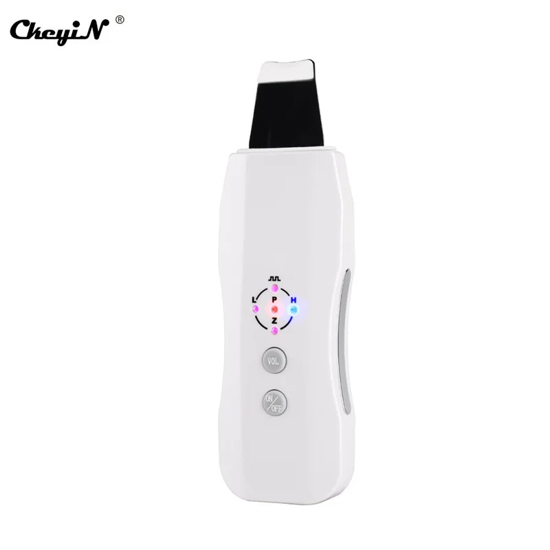 

Ultrasonic Vibration Skin Scrubber Cleaner Face Cleaning Blackhead Acne Removal Face Exfoliator Peeling Machine Deeply Clean