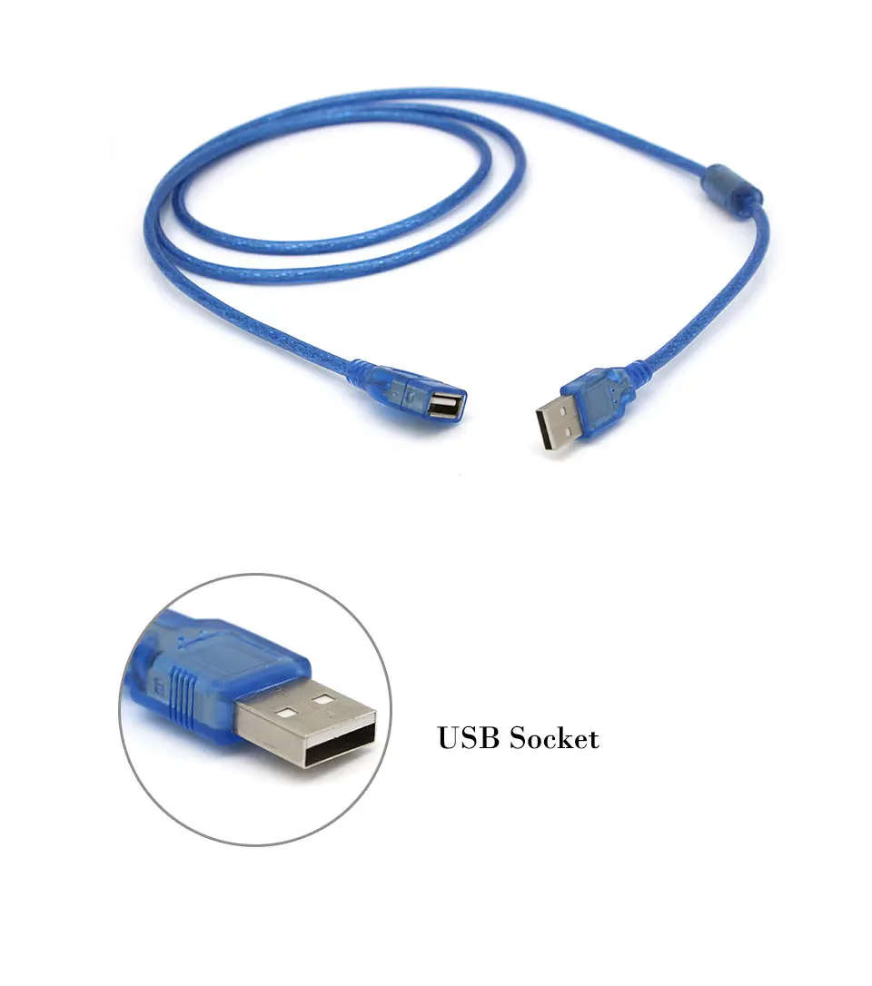 USB Data Cables For PC Keyboard Printer Camera Tablet Mobile Phone  Mouse Game Controller USB 2.0 Extender Male To Female (10)