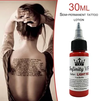 

30ML/Bottle Professional Tattoo Pigment Inks Safe Half Permanent Tattoo Paints Supplies for Body Beauty Tattoo Art Tattoo & Body