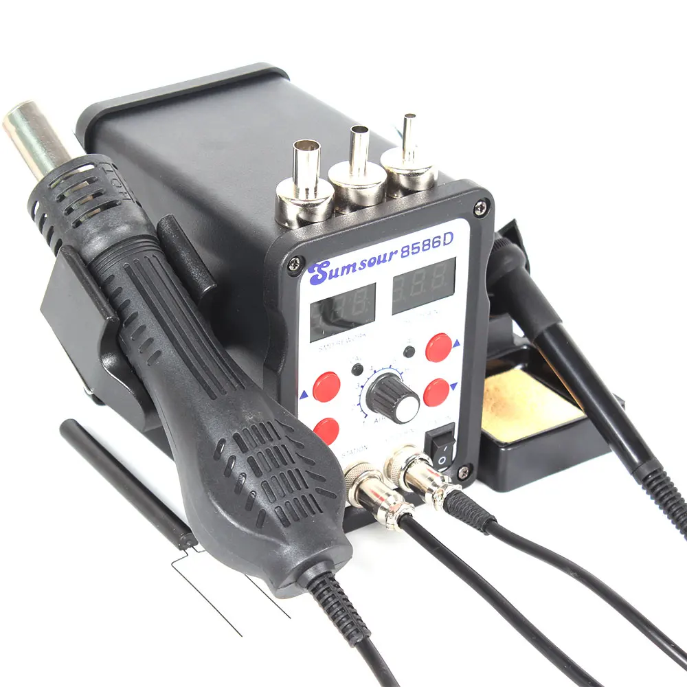 8586D SMD BGA паяльная станция для распайки цифровой 2 в 1 Тепловая пушка горячего