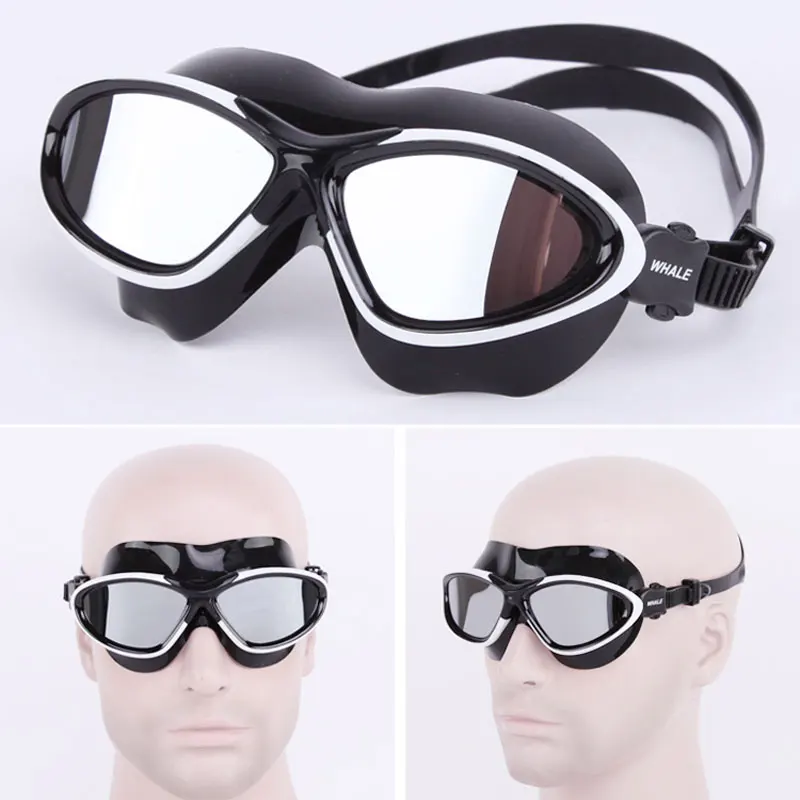Китовые профессиональные качественные противотуманные линзы, водонепроницаемые плавательные очки, очки с зеркальным покрытием для мужчин и женщин, очки для бассейна