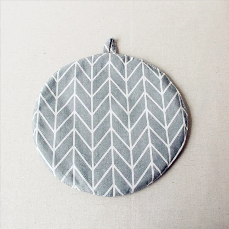 Drink Coasters Kitchen Anti-skid Insulation Cotton Round Pot Mat Holder Hot Pot Placemat Table Mat For Pot 1pc