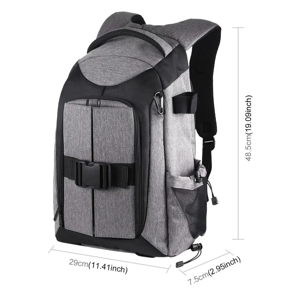 PULUZ, уличные профессиональные аксессуары для фотосъемки, солнечный рюкзак, водонепроницаемый двойной наплечный рюкзак для камеры, Противоугонный рюкзак для фотосъемки
