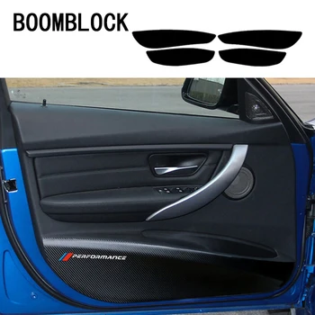 

Car Stickers 4pcs door anti kick pad dustproof carbon fiber for BMW F30 F31 3 Series Carbon Fiber M Performance Dust Proof Mat