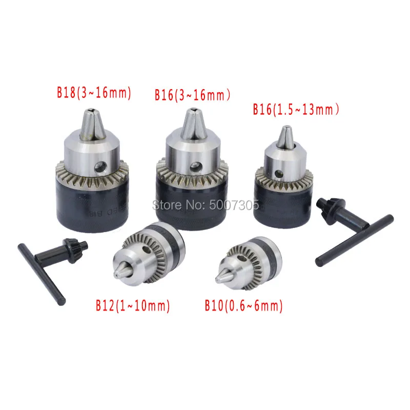 

Drill Chuck Three-jaw Chuck B10 B12 B16 B18 Adjustable Keyless Drill Chuck Power Tool Key Chuck Lightweight