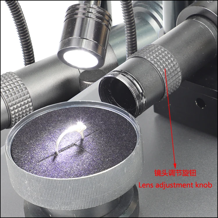 Цифровой промышленный видео микроскоп камера Алмазная надпись просмотра с " ЖК-экран GlA сертификат Observator талия код