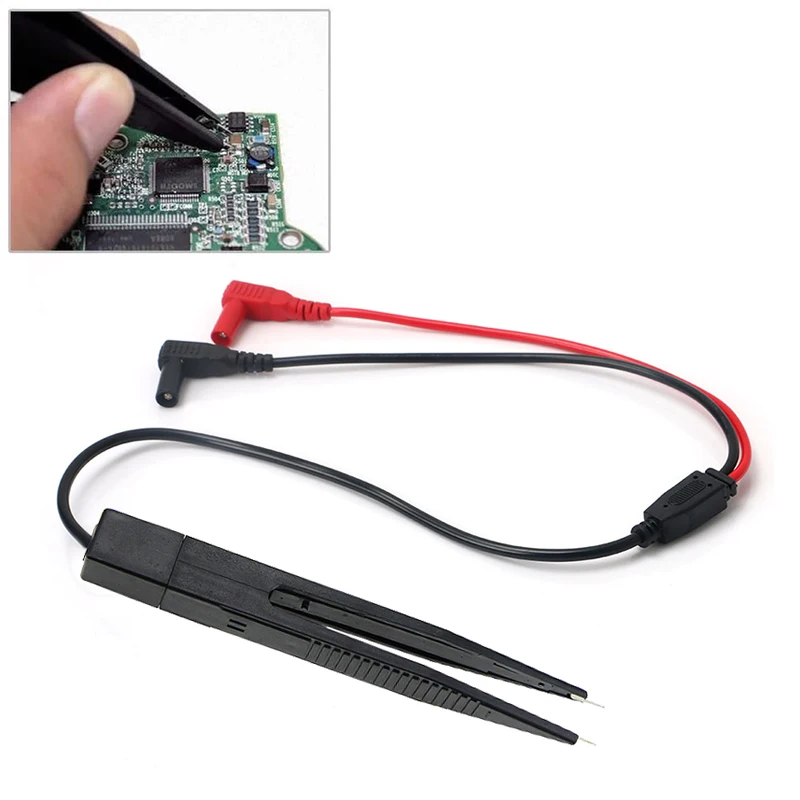 

1pc Multimeter Tester Clip Meter Pen SMD Chip component LCR testing tool probe lead tweezers for FLUKE for Vichy
