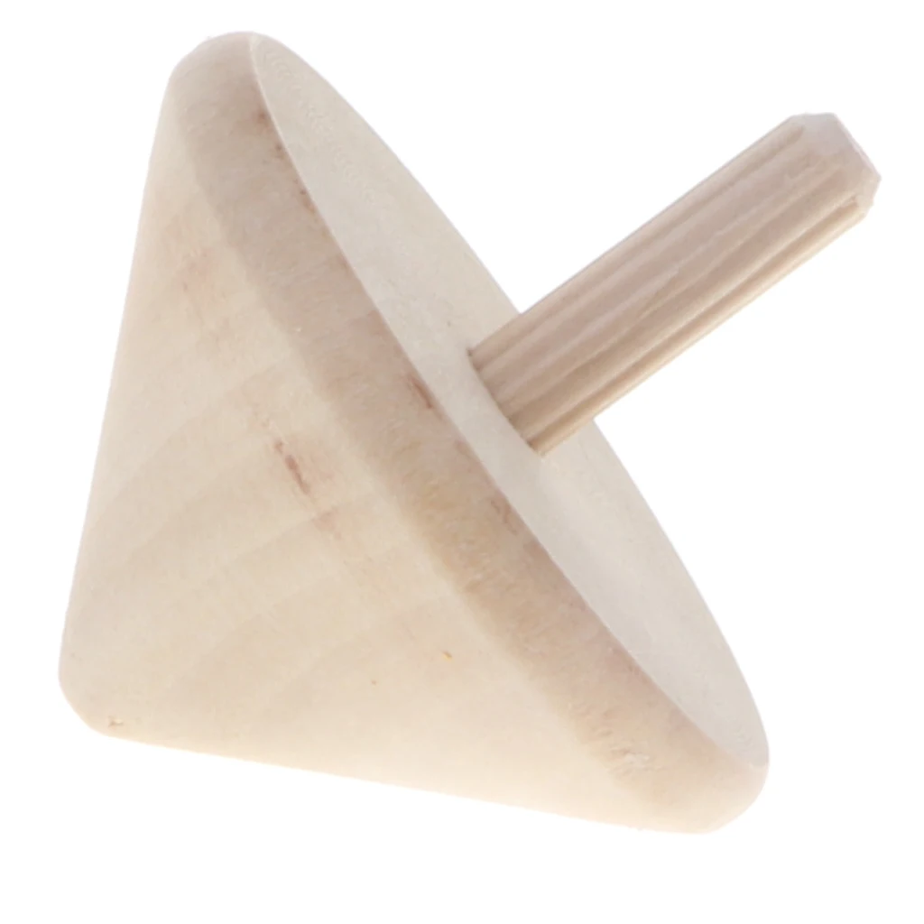 3 Pieces Classic Wooden Peg-Top Spinning Top Spin Gyro Play Toys Kids Children Gifts