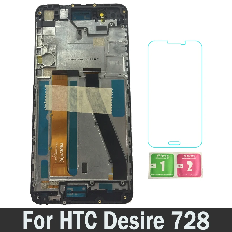

High Quality New LCDs With Frame For HTC Desire 728 728G 728w Lcd Display Touch Screen Digitizer Replacement Parts Assembly