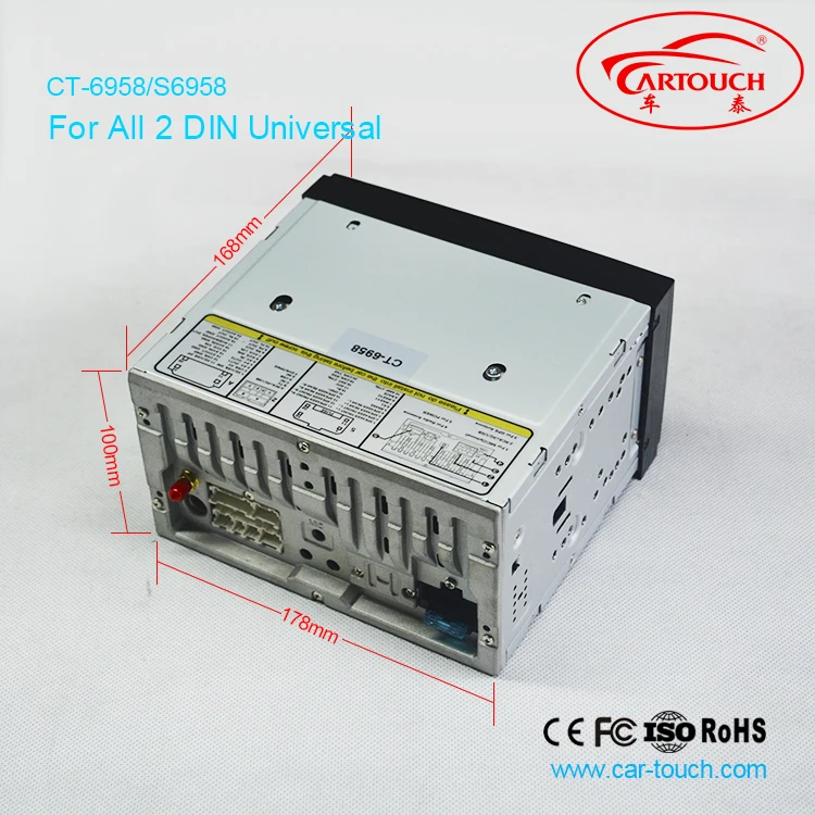 Discount 6.95 inch wince 6.0 in dash 2 din Car DVD Player audio HD Touch Screen 1080p Video Wifi 3G GPS Stereo for Nissan Hyundai Honda 6