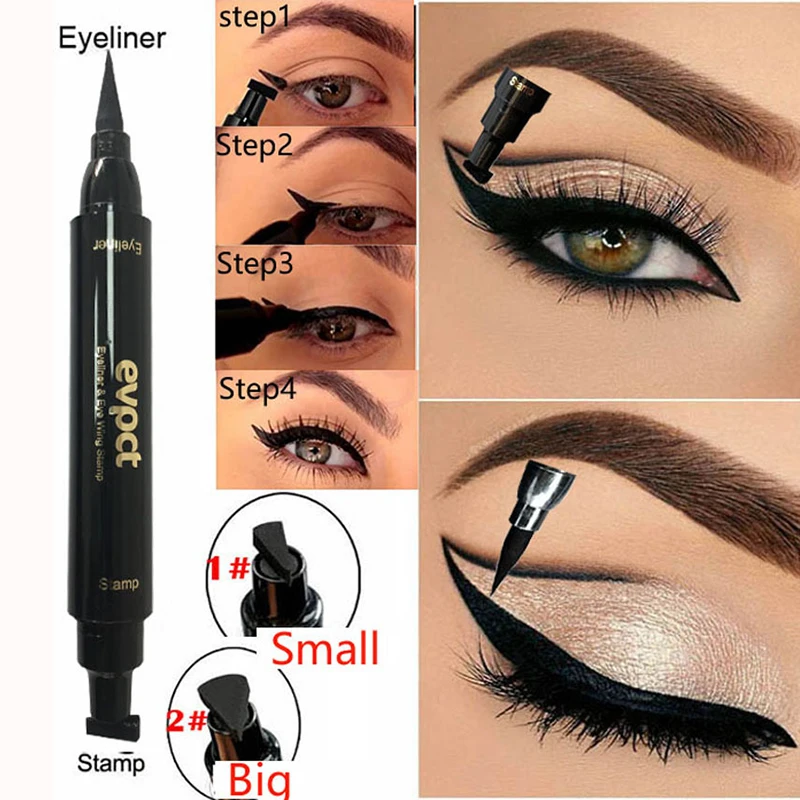 Liquid Eyeliner Stamp Seal Pencil Double Head Makeup Quick Dry Waterproof Wing Eye Liner Eye Pencil Beauty Black Eyeliner Pen Liquid Eyeliner Stamp Seal Pencil Double Head Makeup Quick Dry Waterproof Wing Eye Liner Eye Pencil Beauty Black Eyeliner Pen