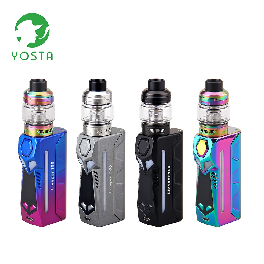 Yosta livepor 100 Вт Vape комплект 0 96 &quotКрасочные Экран 510 нить 01 s стрельбы Скорость