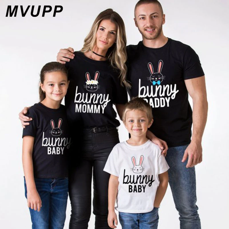 T Shirt Dessin Anime Lapin Famille Vetements Assortis Papa Maman Bebe Rubbit Pere Fille Fils Vetements Look Maman Et Me Aliexpress