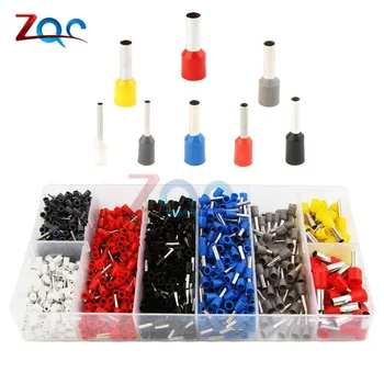 

1200pcs Bootlace cooper Ferrules kit set Wire Copper Crimp Connector Insulated Cord Pin End Terminal Terminals