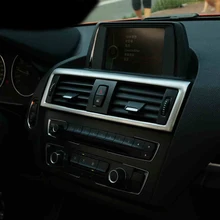 Chrome aria condizionata vent telaio di copertura trim interni paillettes aria pannello presa striscia decorativa 3D sticker per BMW serie 1 F20