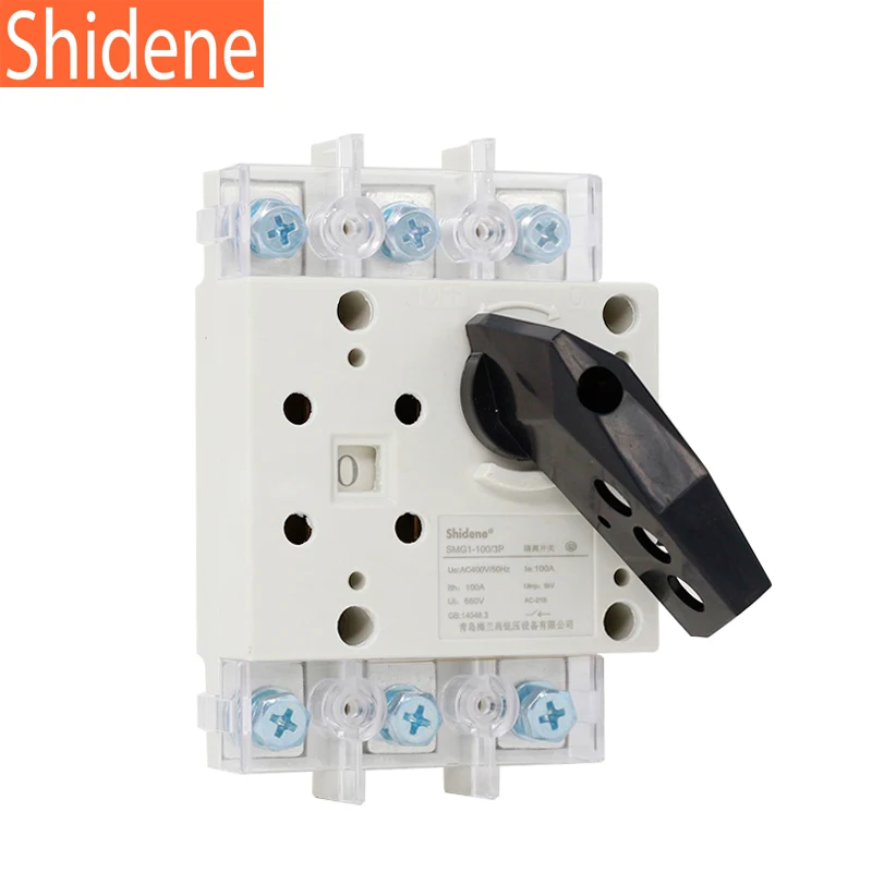 

Shidene Isolating Switch Circuit Breaker 100A 3P 50/60Hz AC400V 35mm Din Rail Installation