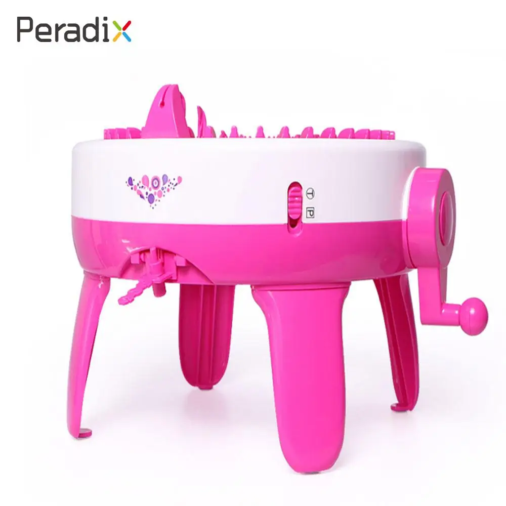 

Pretend Play Hand Knitting Machine DIY Knitting Machine Creative Applied Weaving Loom Toy Plastic 40 Needle Toy Weave Hat
