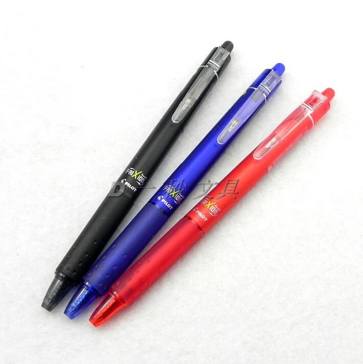 3 Bolígrafos borrables Pilot Frixion Balll azul negro y rojo
