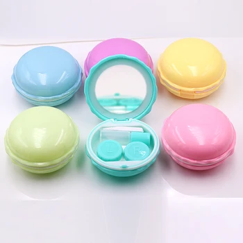 

Macaroon Mirrored Contact Lens Case Lot Eye Lens Case Contact Lens Travel Case Plastic Contact Lens Box Holder