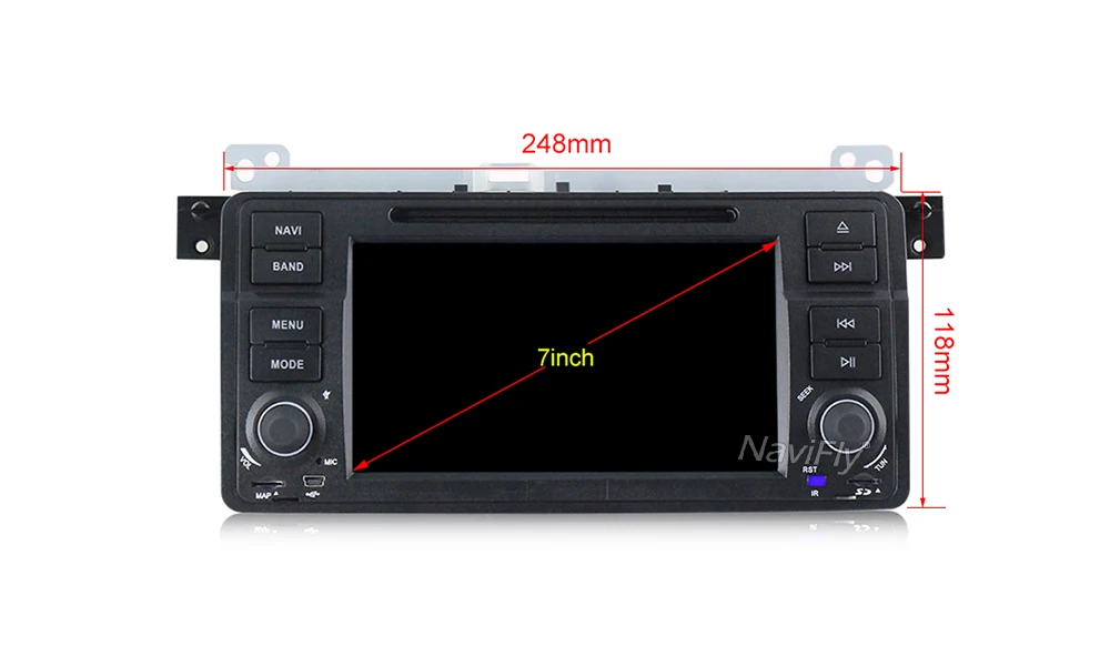 Excellent NaviFly Android9.0 IPS Screen DSP 4G WIFI 1Din Car Multimedia gps tracker For BMW E46/M3/Rover/3 Series with OBD2 dvd video 34
