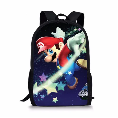 Coloranimal Cool Anime Japan Style Set School Backpack Super Mario Bros School Bag for Girl Boy Bookbag Junior Teenager Backpack - Цвет: H1466C