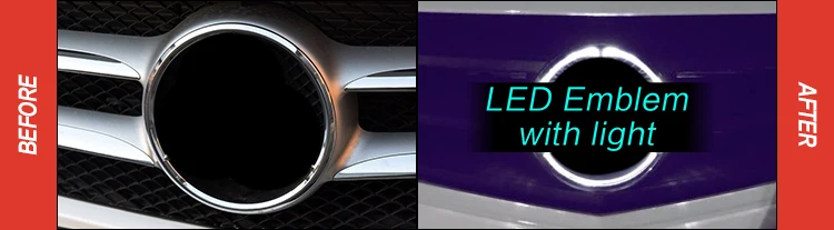 АКД автомобиля светодиодный Эмблема Для Mercedes Benz GLK класс W204 светодиодный свет звезды DRL Передняя светодиоды на решетку логотип Декоративная подсветка полые гр поверхности