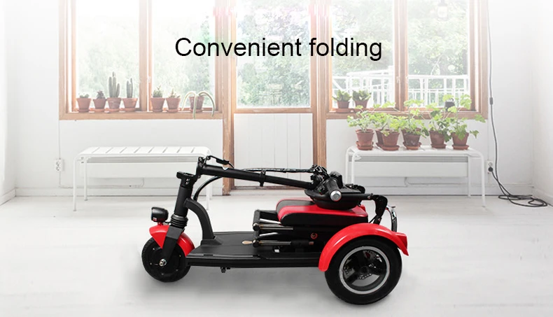 Clearance 2018 Folding Electric Vehicle Elderly Scooter Electric Tricycle Disabled Bicycle Lithium Battery 13