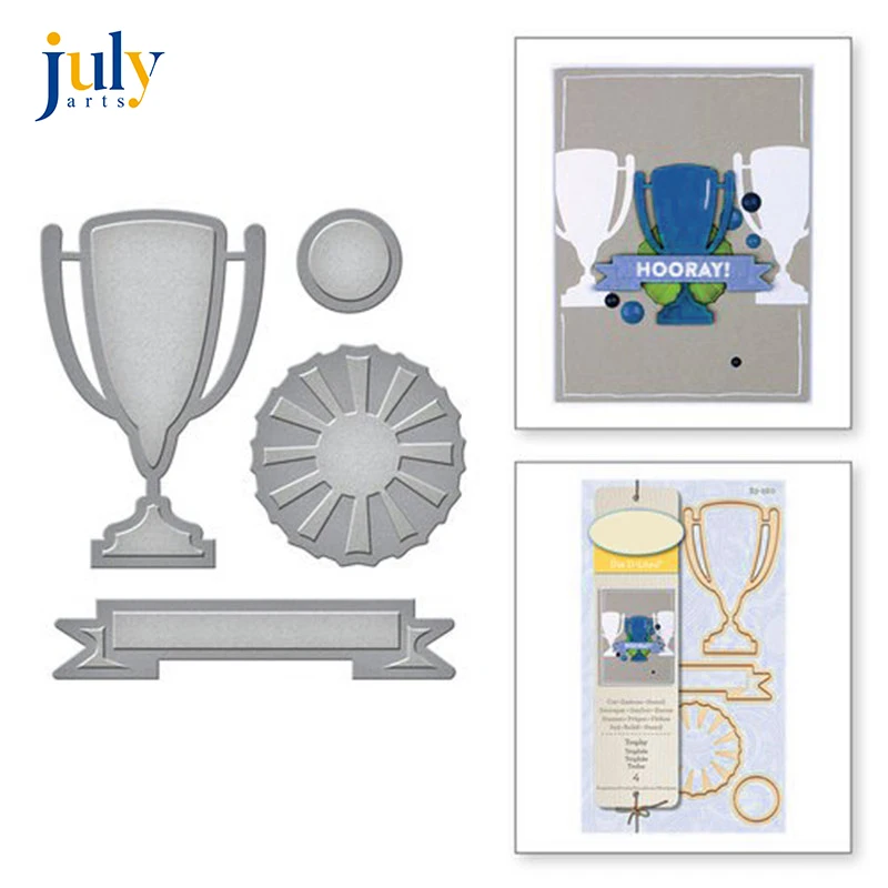 

Julyarts Cutting Dies Trophy Medal Dies for Scrapbooking Craft DIE Cutting Stencil Dies Card Making Embossing Suit