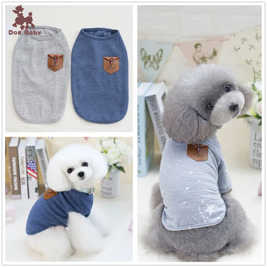 HOT SALE Russia Pet Dog Clothes Summer Vest For Dogs Cats Puppy Small Dog Clothing 100% Cotton ...