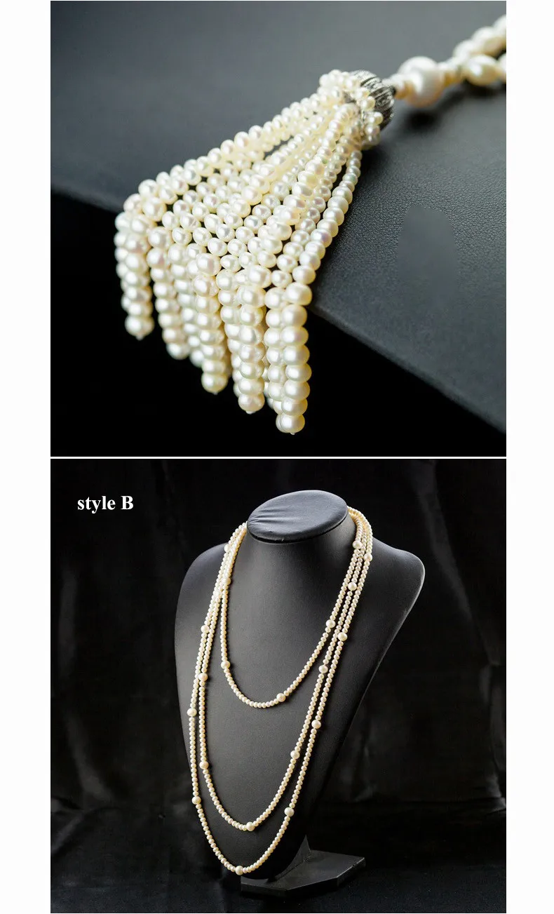 YIKALAISI, новинка, модное длинное многослойное жемчужное ожерелье, ожерелье из пресноводного жемчуга, очаровательное ювелирное изделие для женщин, лучший подарок