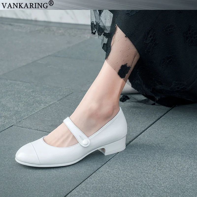 Классические Туфли Мэри Джейн, женские весенне-летние открытые туфли-лодочки на высоком каблуке, женская модельная повседневная обувь