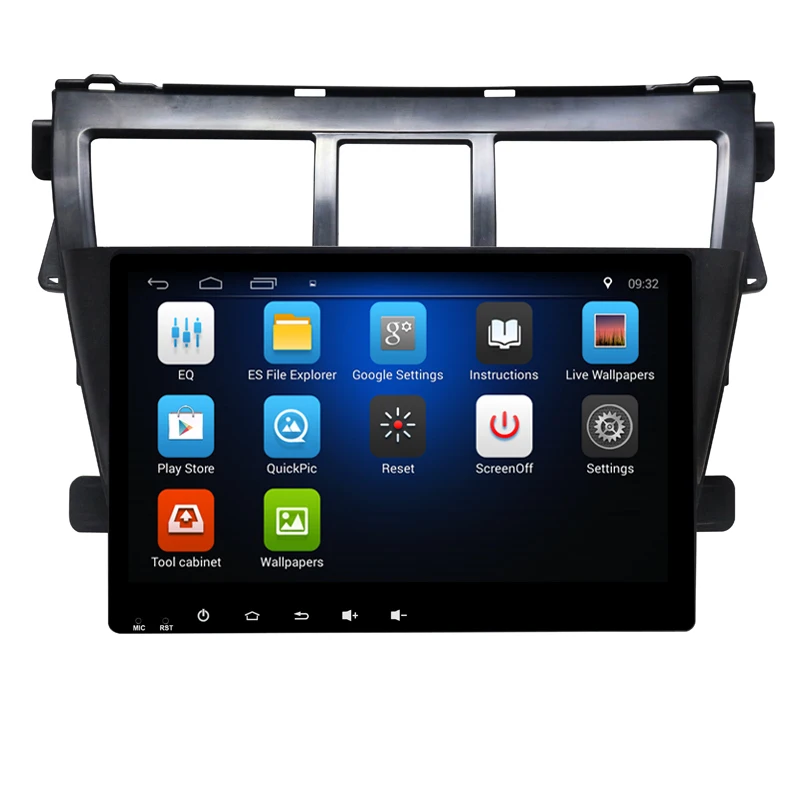 Top 9"Quad Core Android 6.0 1G RAM Car Radio for Toyota Vios 2009 2010 2011 2012 2013 with GPS Navigation steering wheel Free map 22