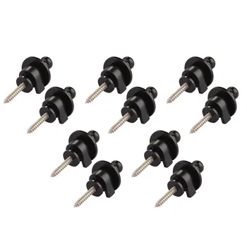 

New 10pcs Guitar Bass Strap Locks Black Schaller-style Straplocks Replacement Round Head