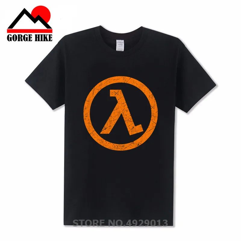 Мужские Забавные футболки Lambda Symbol Half Life 2 футболка с принтом и логотипом летняя из